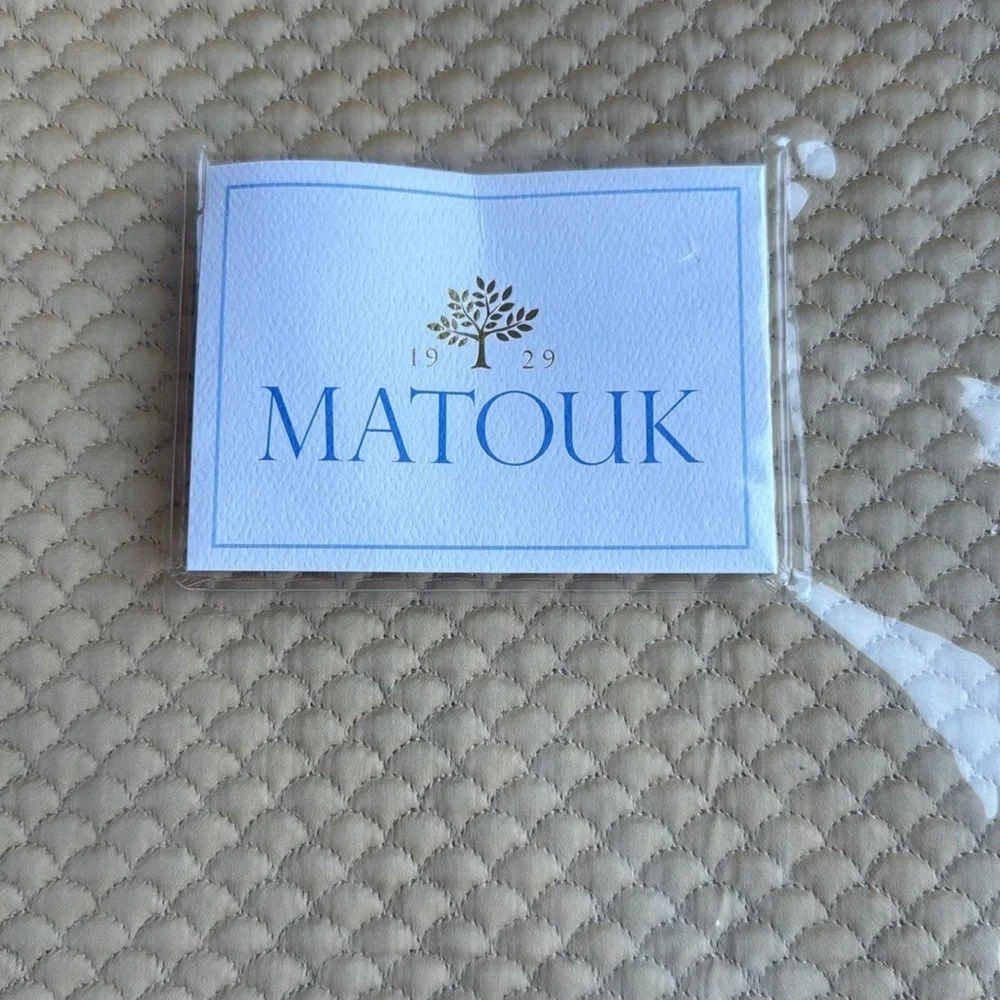 Matouk Alba Honey Quilted Euro Sham - New 27”x27” M026